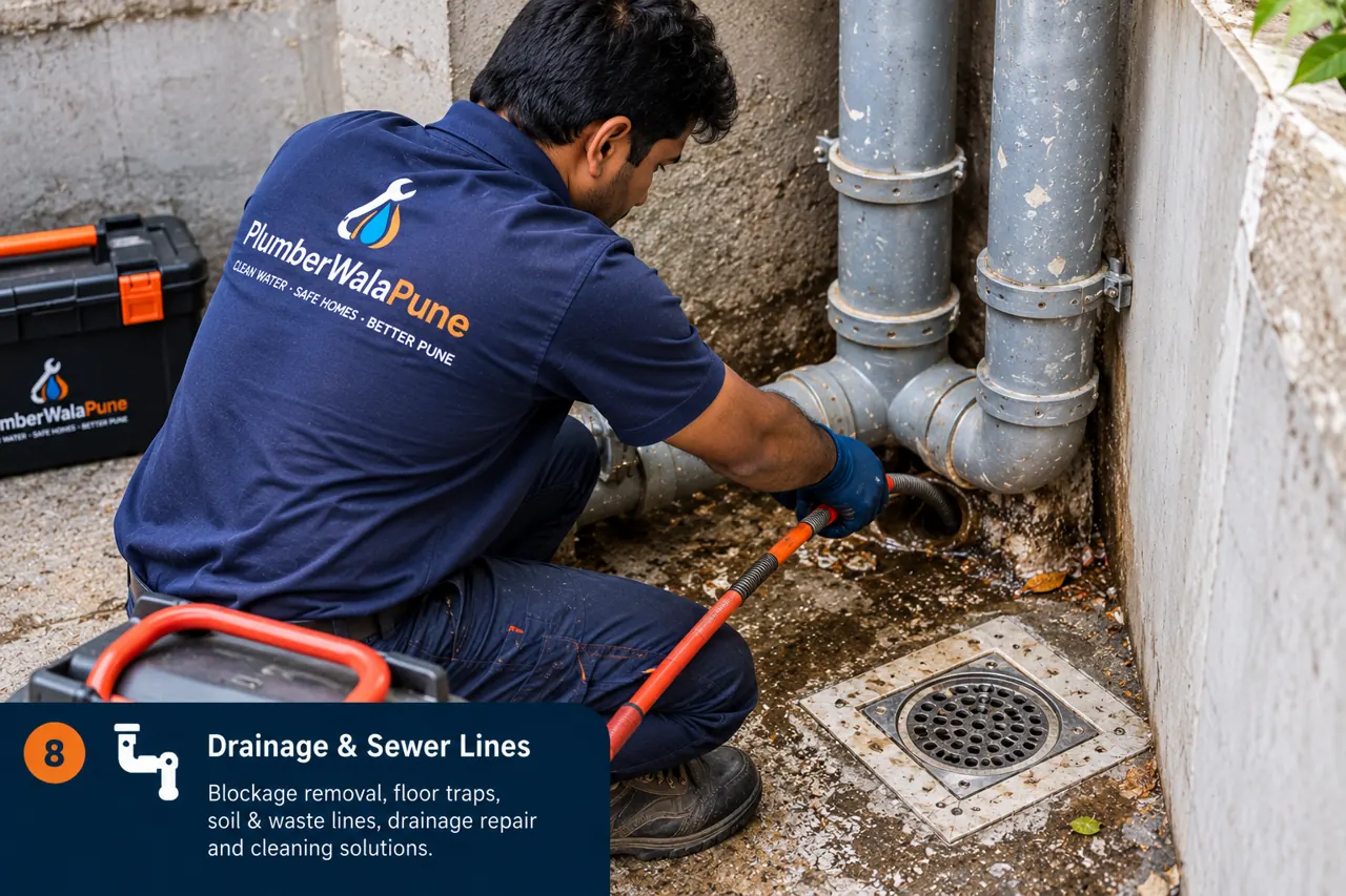 Drainage & Sewer Lines service visual in Pune