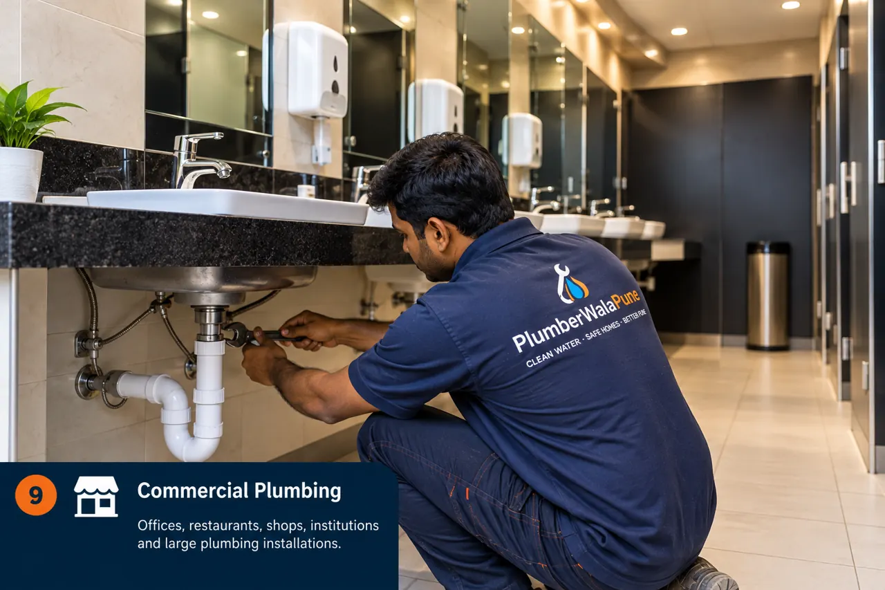 Commercial Plumbing service visual in Pune